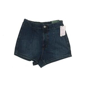 Dark Wash Denim High Rise Micro Shorts